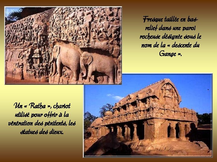 Fresque taillée en basrelief dans une paroi rocheuse désignée sous le nom de la Fresque taillée en basrelief dans une paroi rocheuse désignée sous le nom de la