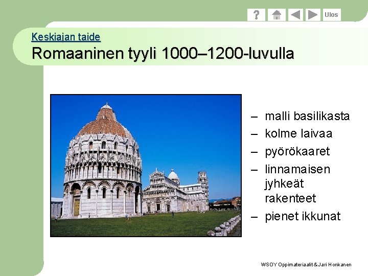 Ulos Keskiajan taide Romaaninen tyyli 1000– 1200 -luvulla – – malli basilikasta kolme laivaa