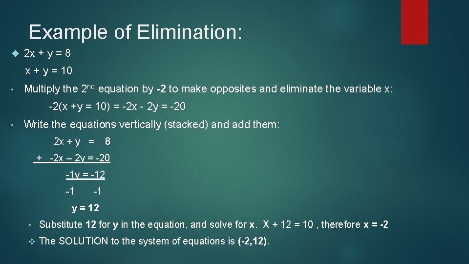 Systems Of Equations A System Of Linear Equations