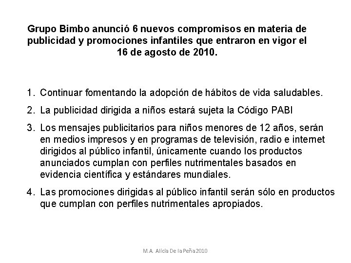 Grupo Bimbo anunció 6 nuevos compromisos en materia de publicidad y promociones infantiles que