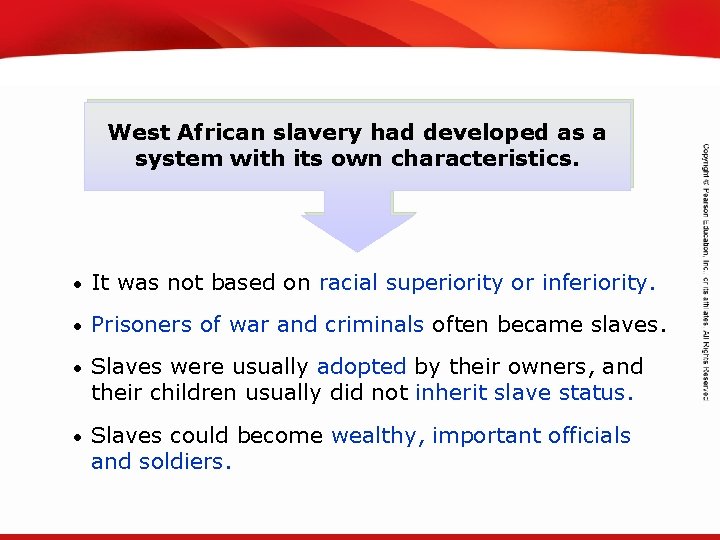 TEKS 8 C: Calculate percent composition and empirical and molecular formulas. West African slavery