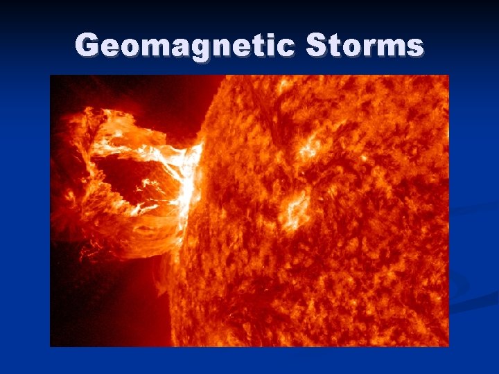Geomagnetic Storms 