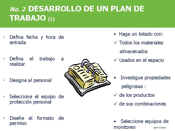 DESARROLLO DE UN PLAN DE TRABAJO (1) No. 2 • Defina fecha y hora