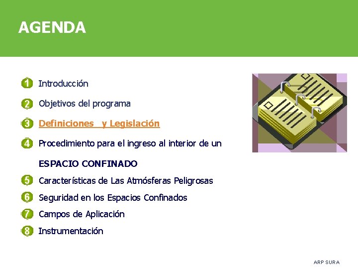 AGENDA 1 Introducción 2 Objetivos del programa 3 Definiciones y Legislación 4 Procedimiento para