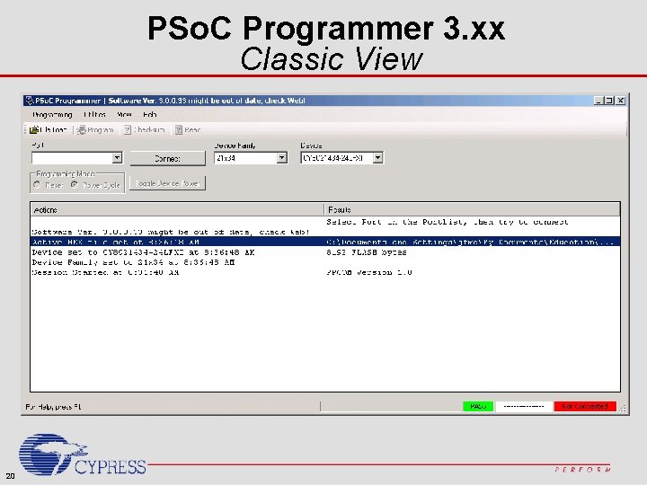 PSo. C Programmer 3. xx Classic View 20 