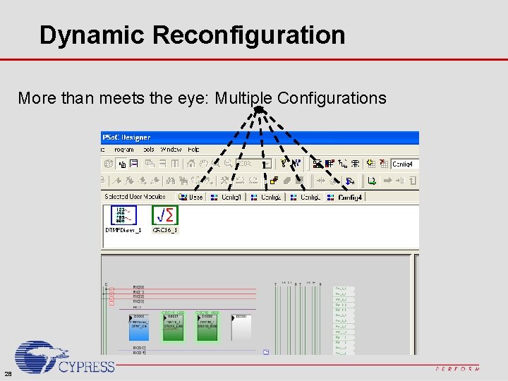 Dynamic Reconfiguration More than meets the eye: Multiple Configurations 28 