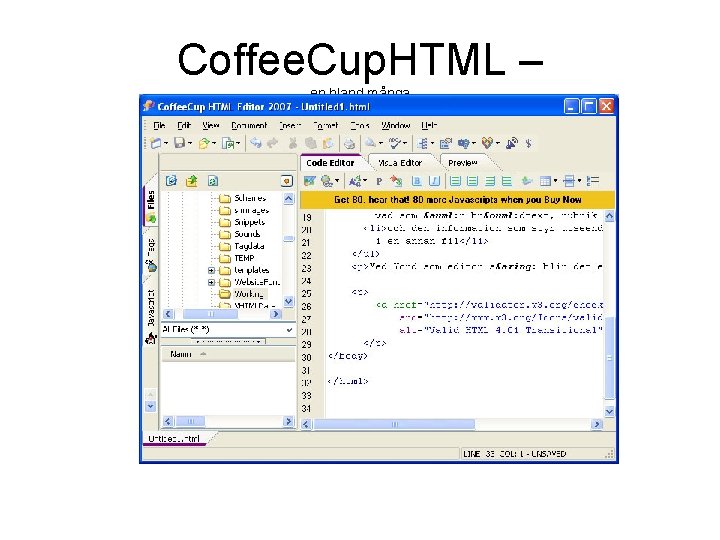 Coffee. Cup. HTML – en bland många 