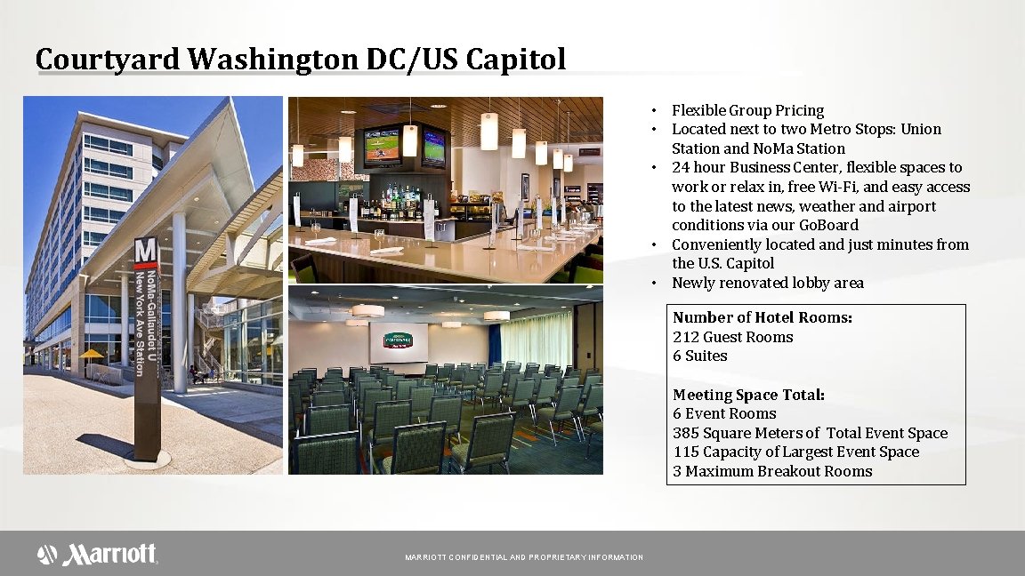 Courtyard Washington DC/US Capitol • Flexible Group Pricing • Located next to two Metro