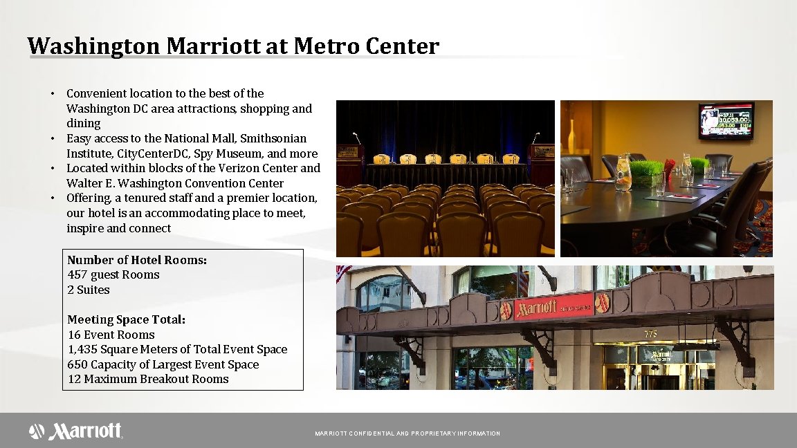 Washington Marriott at Metro Center • Convenient location to the best of the Washington