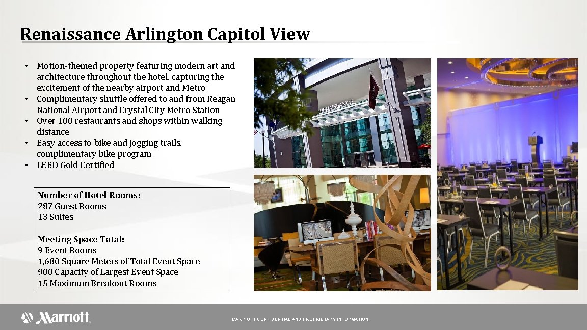 Renaissance Arlington Capitol View • Motion‐themed property featuring modern art and architecture throughout the