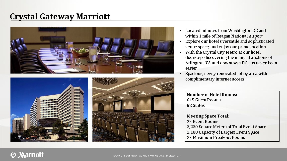 Crystal Gateway Marriott • Located minutes from Washington DC and within 1 mile of