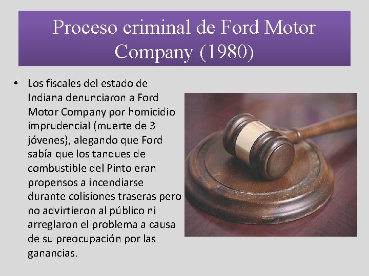 Proceso criminal de Ford Motor Company (1980) • Los fiscales del estado de Indiana