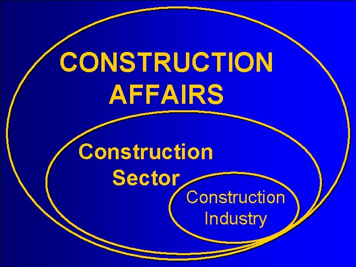 CONSTRUCTION AFFAIRS Construction Sector Construction Industry 
