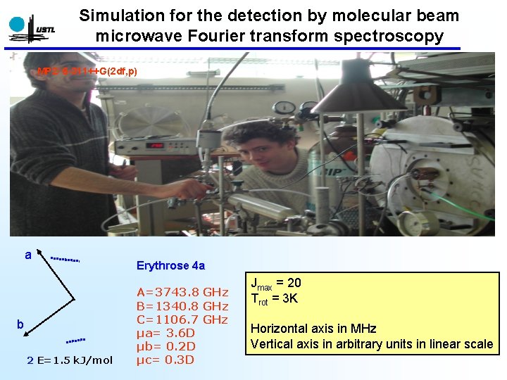 Simulation for the detection by molecular beam microwave Fourier transform spectroscopy MP 2/ 6 Simulation for the detection by molecular beam microwave Fourier transform spectroscopy MP 2/ 6