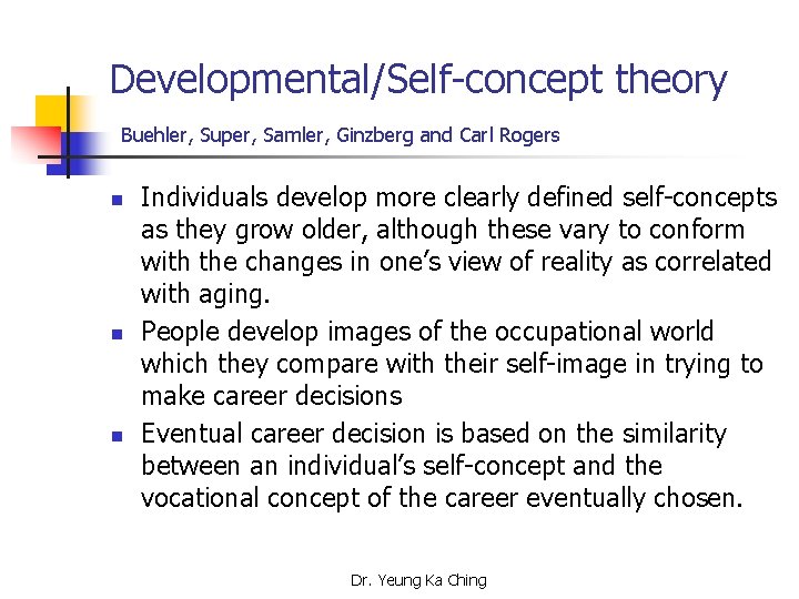 Career Development Theory Osipow and Fitzgerald 1996 n