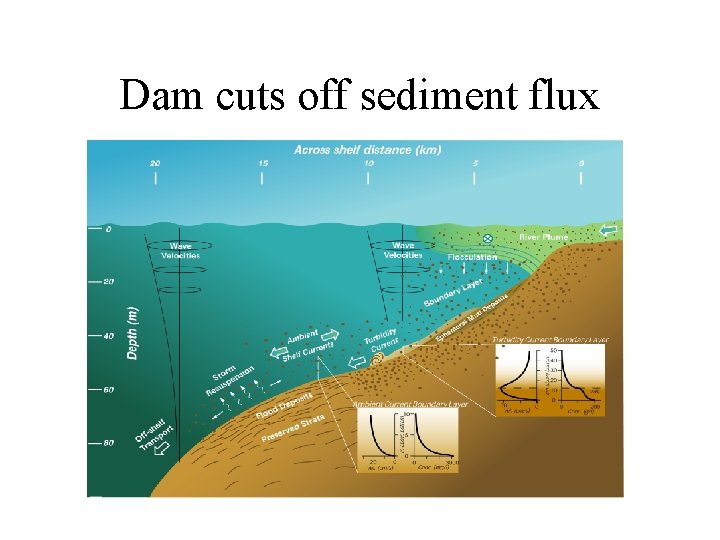 Dam cuts off sediment flux 