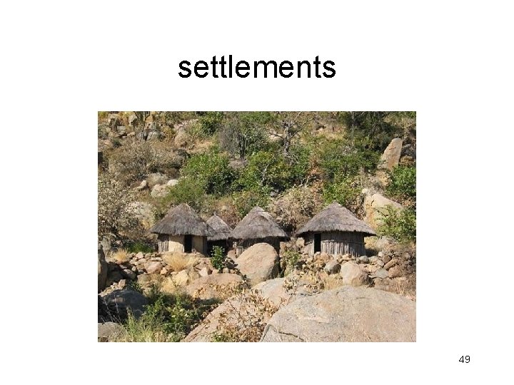 settlements 49 