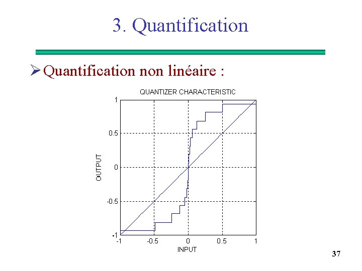 3. Quantification Ø Quantification non linéaire : 37 