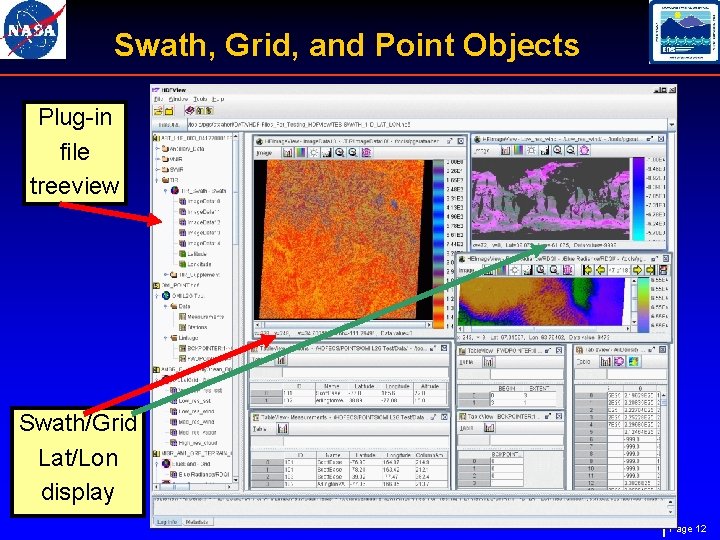 Swath, Grid, and Point Objects Plug-in file treeview Swath/Grid Lat/Lon display Page 12 