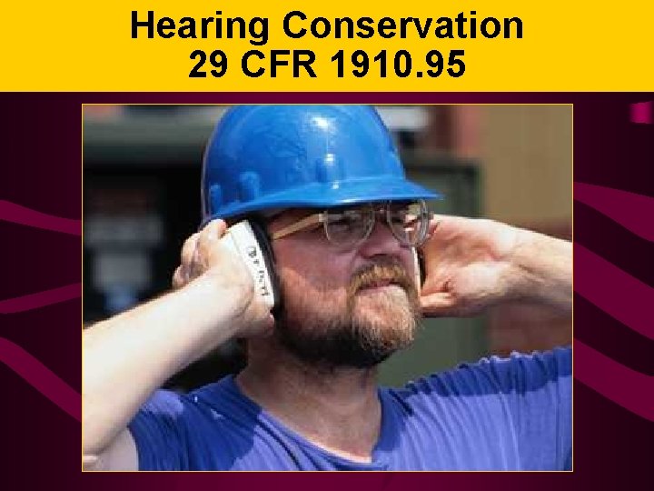 Hearing Conservation 29 CFR 1910. 95 