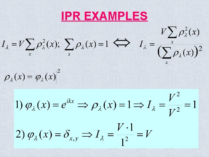 IPR EXAMPLES 