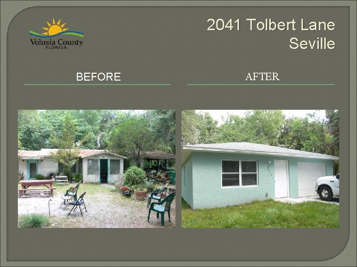 2041 Tolbert Lane Seville BEFORE AFTER 