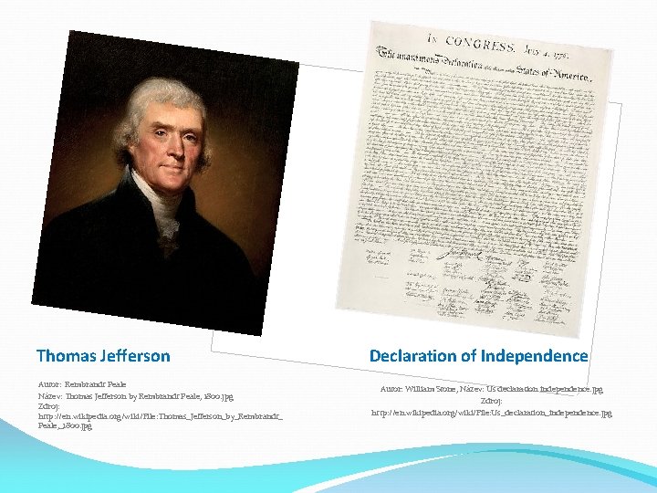 Thomas Jefferson Declaration of Independence Autor: Rembrandt Peale Název: Thomas Jefferson by Rembrandt Peale,