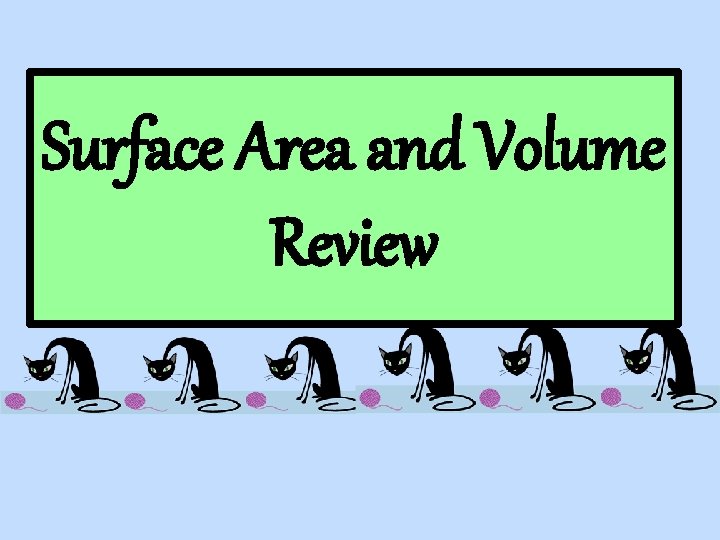 Surface Area and Volume Review 