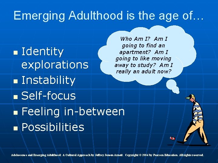 Emerging Adulthood is the age of… Who Am I? Am I going to find