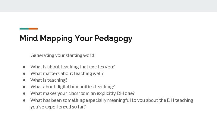 Mind Mapping Your Digital Pedagogy Framing Thoughts How