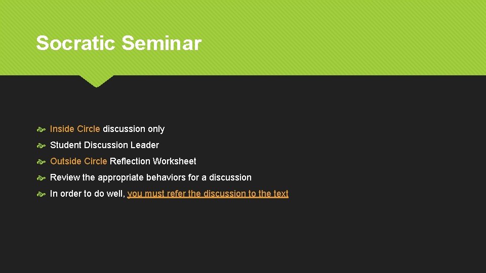 Socratic Seminar Inside Circle discussion only Student Discussion Leader Outside Circle Reflection Worksheet Review