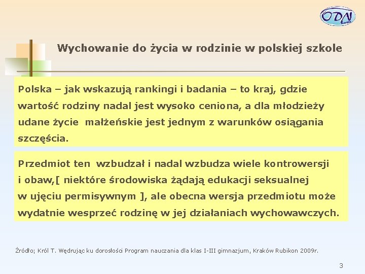 Wychowanie do życia w rodzinie w polskiej szkole Polska – jak wskazują rankingi i