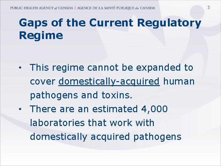 3 Gaps of the Current Regulatory Regime • This regime cannot be expanded to
