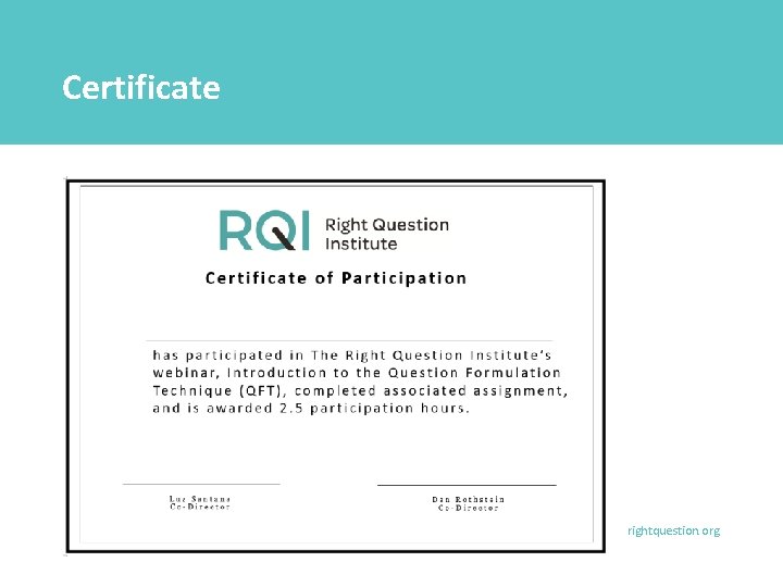 Certificate rightquestion. org 