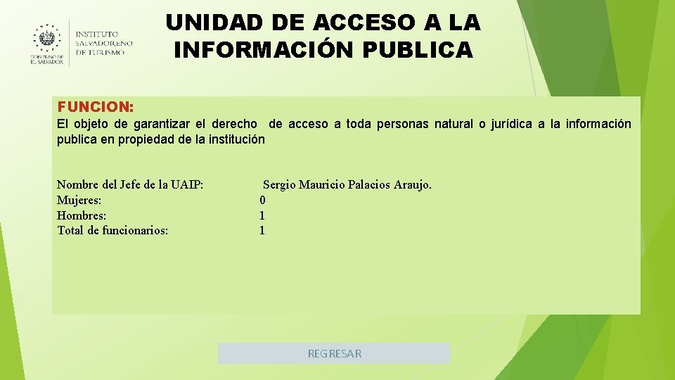 UNIDAD DE ACCESO A LA INFORMACIÓN PUBLICA FUNCION: El objeto de garantizar el derecho