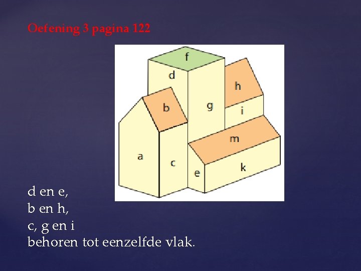 Oefening 3 pagina 122 d en e, b en h, c, g en i