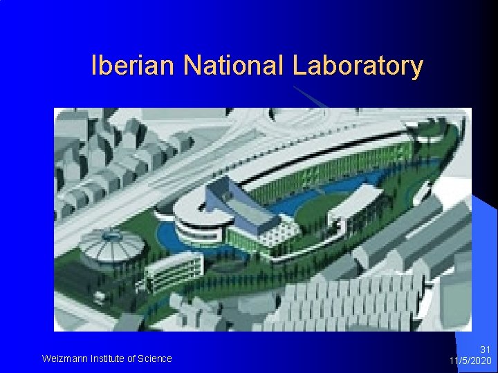 Iberian National Laboratory Weizmann Institute of Science 31 11/5/2020 