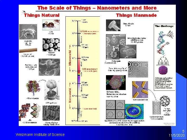 The Scale of Things Weizmann Institute of Science 5 11/5/2020 