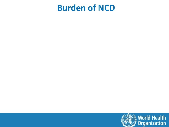 Burden of NCD 