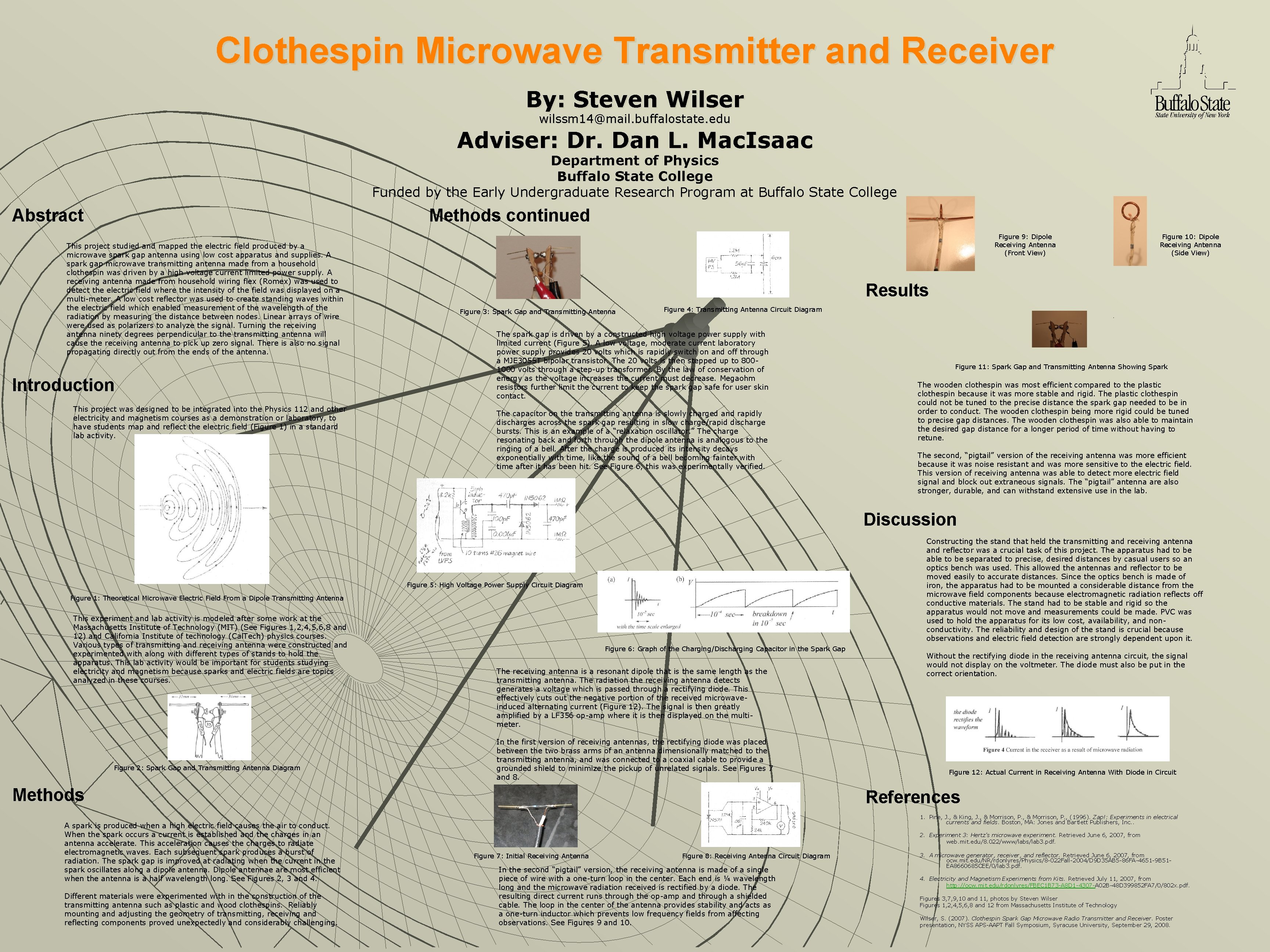 Clothespin Microwave Transmitter and Receiver By: Steven Wilser wilssm 14@mail. buffalostate. edu Adviser: Dr.