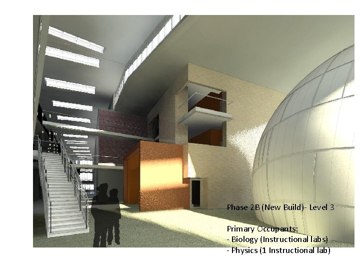 Phase 2 B (New Build)- Level 3 Primary Occupants: - Biology (Instructional labs) -