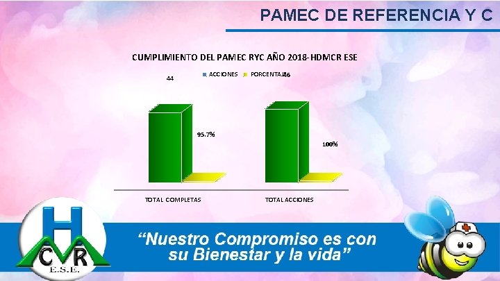 PAMEC DE REFERENCIA Y C CUMPLIMIENTO DEL PAMEC RYC AÑO 2018 -HDMCR ESE ACCIONES