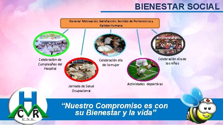 BIENESTAR SOCIAL Generar Motivación, Satisfacción, Sentido de Pertenencia y Calidez Humana Celebración de Cumpleaños