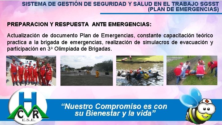 SISTEMA DE GESTIÓN DE SEGURIDAD Y SALUD EN EL TRABAJO SGSST (PLAN DE EMERGENCIAS)