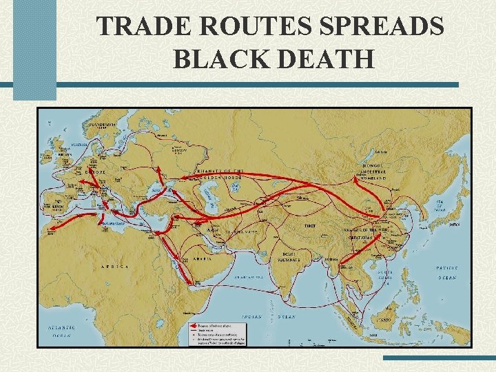 TRADE ROUTES SPREADS BLACK DEATH 