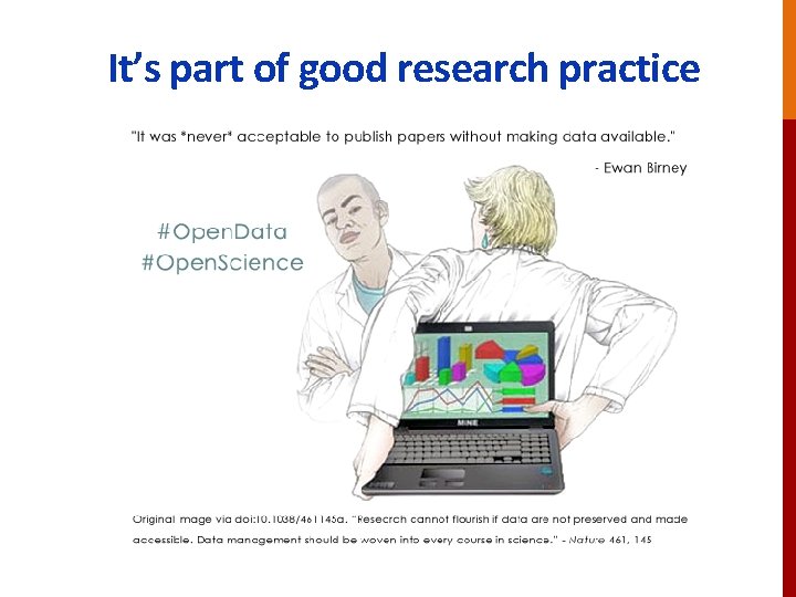 It’s part of good research practice 