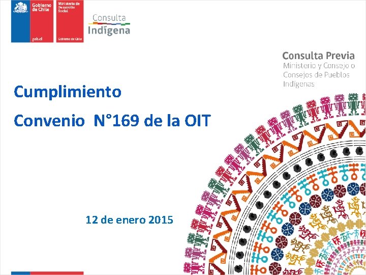 Cumplimiento Convenio N° 169 de la OIT 12 de enero 2015 