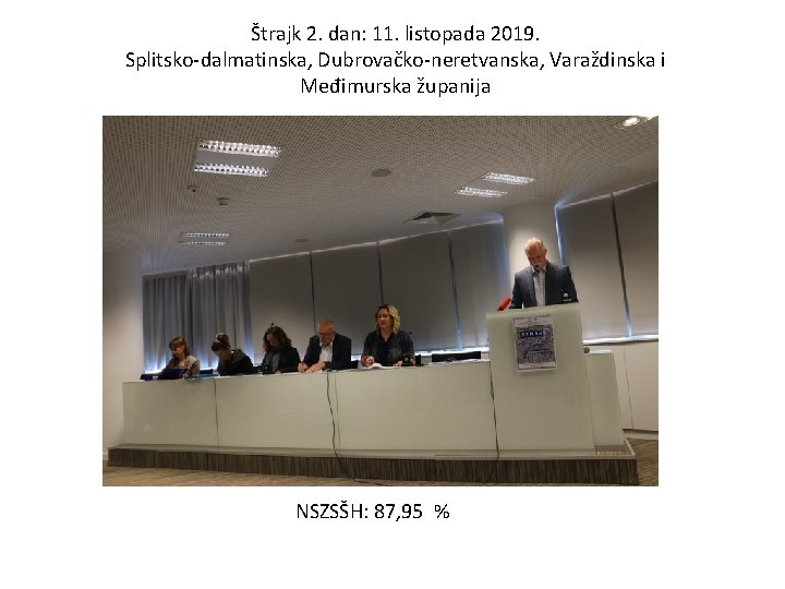 Štrajk 2. dan: 11. listopada 2019. Splitsko-dalmatinska, Dubrovačko-neretvanska, Varaždinska i Međimurska županija NSZSŠH: 87,