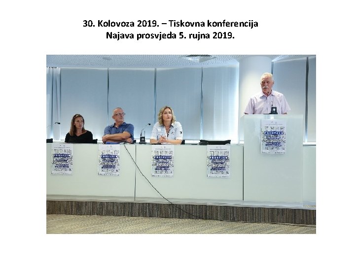 30. Kolovoza 2019. – Tiskovna konferencija Najava prosvjeda 5. rujna 2019. 