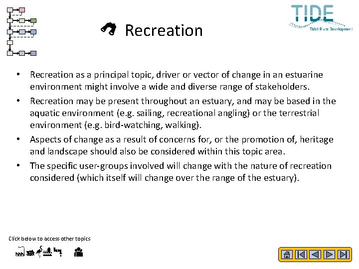 Recreation • Recreation as a principal topic, driver or vector of change in an